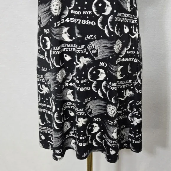 Folter Dress Womens Medium Black Ouija Occult Gothic Peter Pan Collar USA - Picture 4 of 12